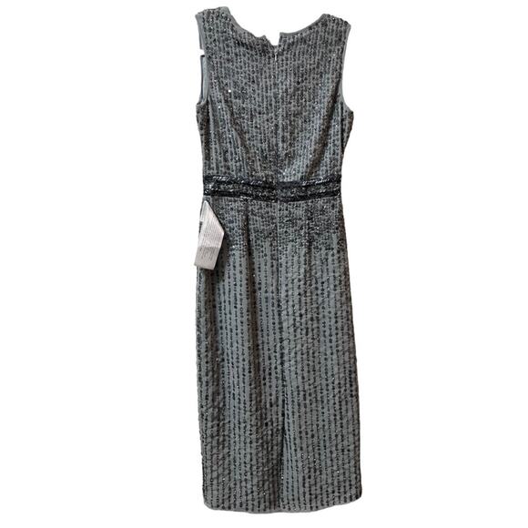 Mac Duggal Sequin Cocktail Dress Metallic Gray Size 4 10508 New - Picture 4 of 8